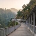 Tarakote Marg vs old route at Vaishno Devi showing the wide paved path up Trikuta Hills