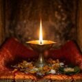Vaishno Devi Akhand Jyot ghee lamp burning at Bhawan shrine