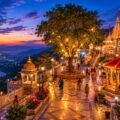 Katra base camp town view at evening — gateway to Vaishno Devi yatra