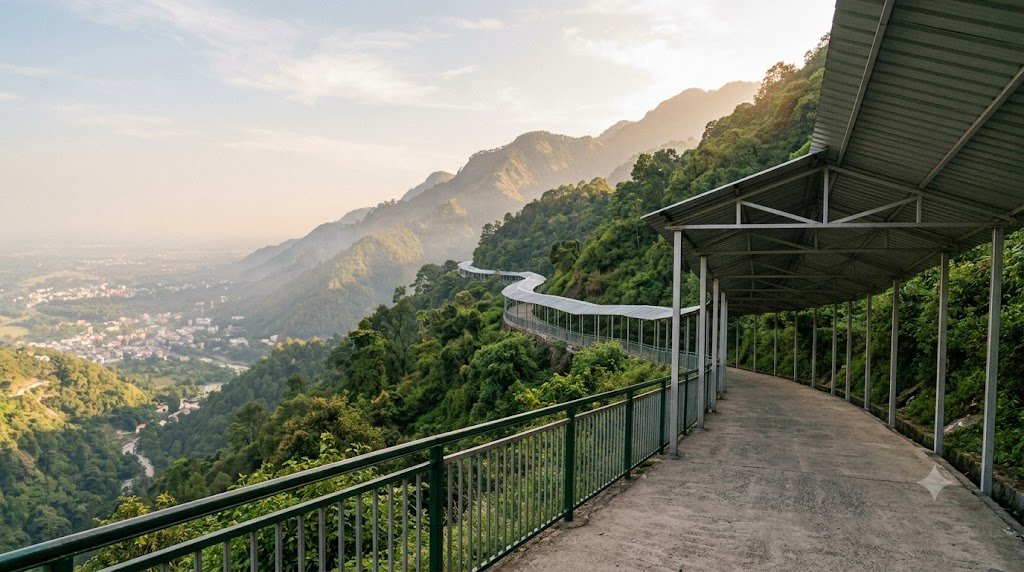 Vaishno Devi Tarakote Marg trek route, a shaded pony-free walking path to free darshan